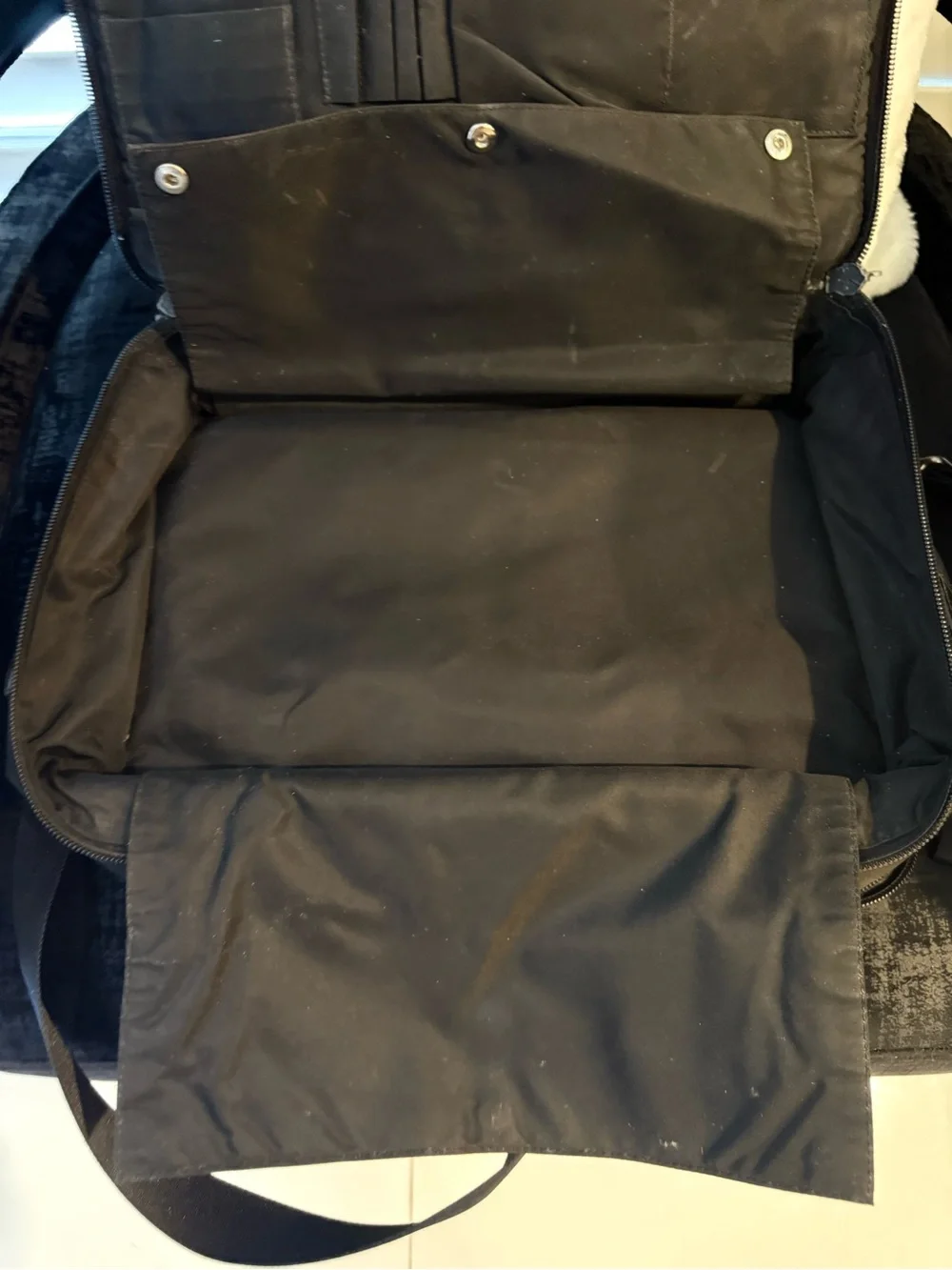 Prada Black Nylon Laptop Briefcase with Top Handles